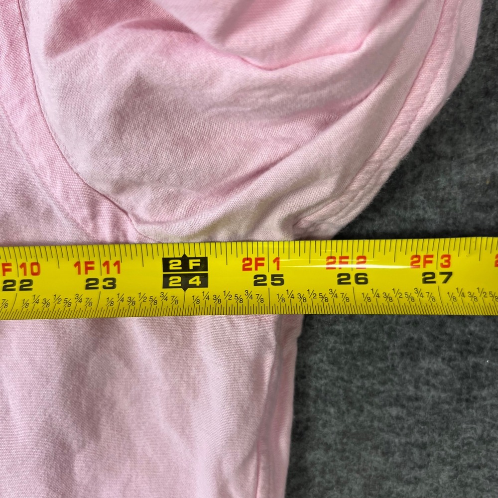 Vintage Ralph Lauren Button Down Shirt Men's XL Pink Custom Fit Teal Pony Preppy - Picture 6 of 8